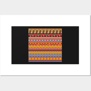 Aztec Berber hybrid pattern Posters and Art